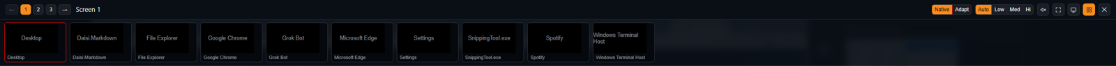 CTRL apps slider