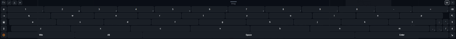 CTRL on-screen keyboard